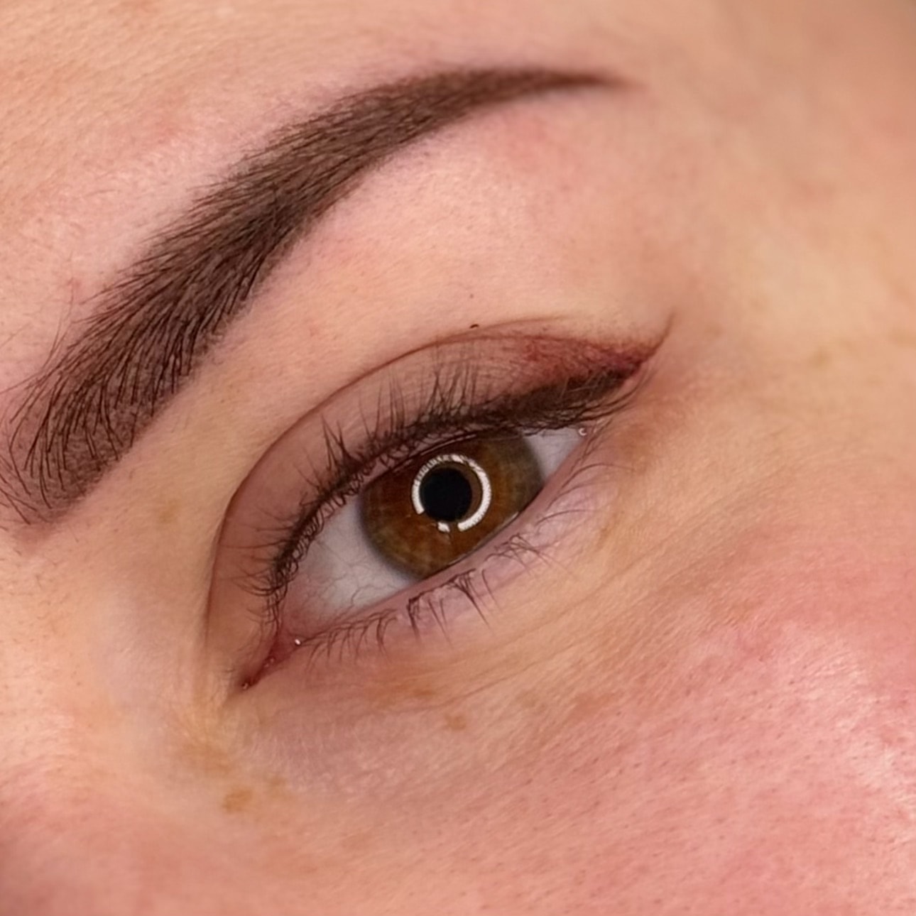 Effet naturel eyeliner permanent à Dijon, maquillage semi-permanent discret au ras de cils réalisé par Habiba Med
